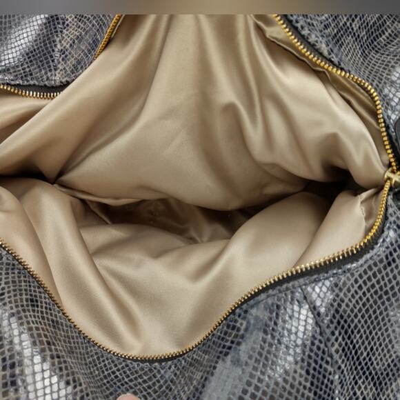 COACH Madison Phoebe Large Shoulder Embossed Snakeskin Hobo Bag Purse Handbag - Picture 10 of 16